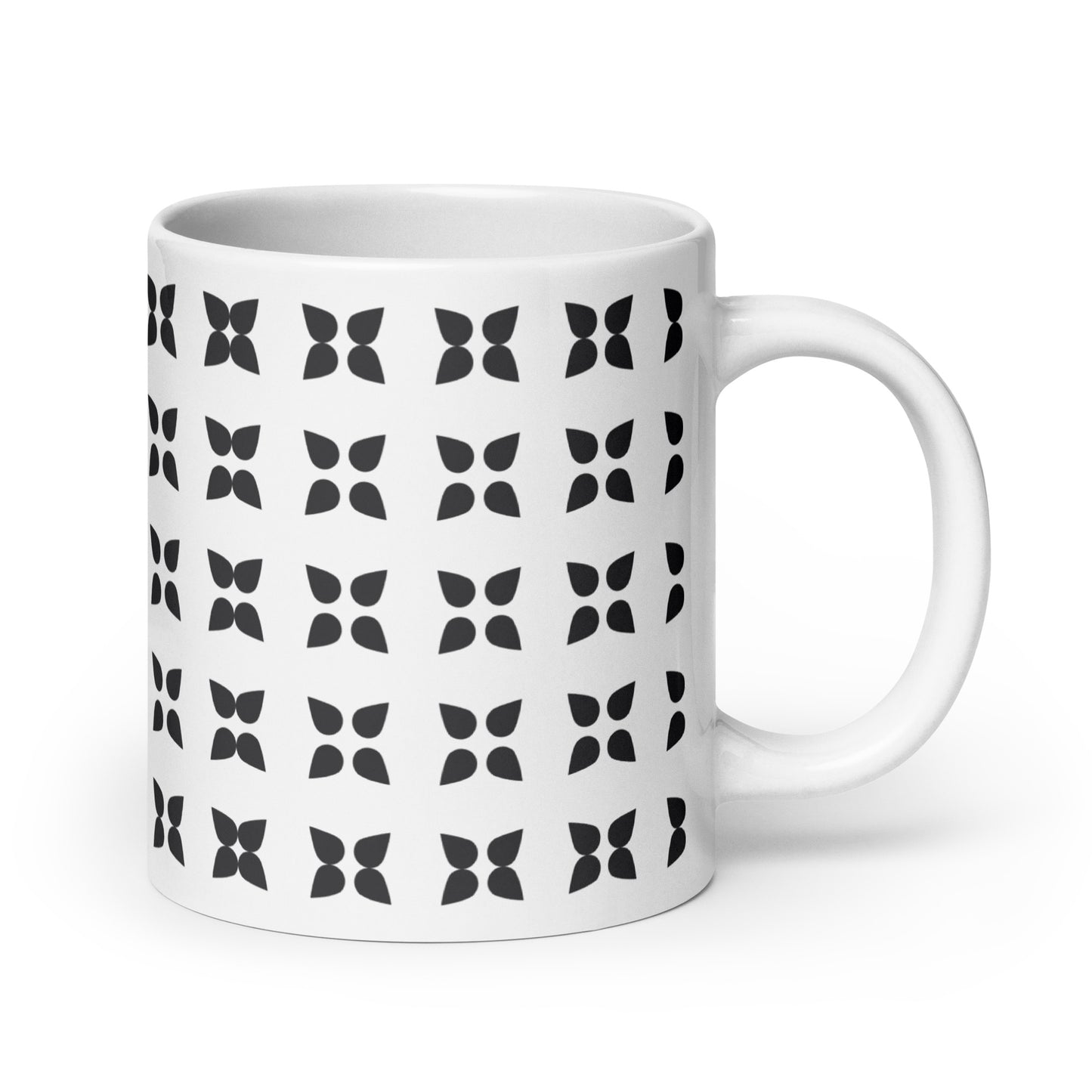 Axiom Clover ceramic coffee mug - 20 oz - handle on right
