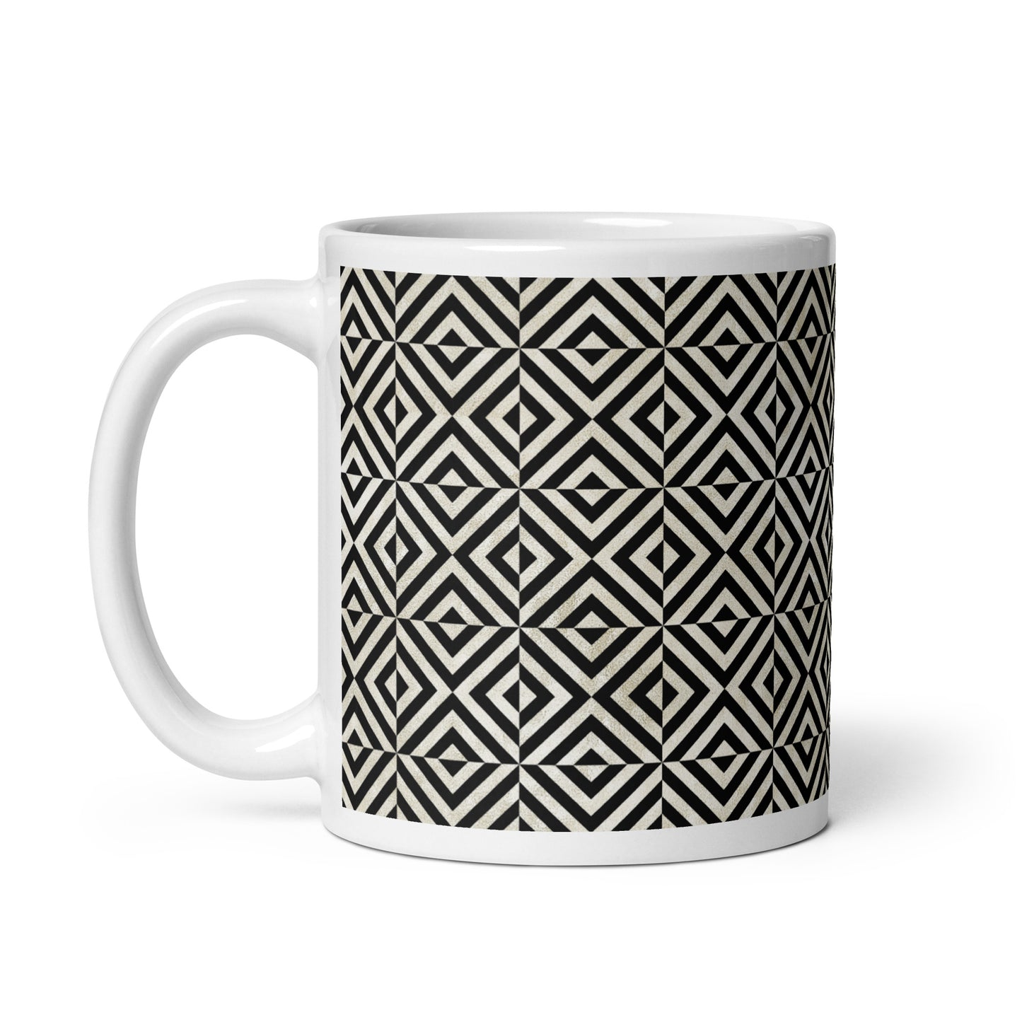 Axiom Facet ceramic coffee mug - 11 oz - handle on left