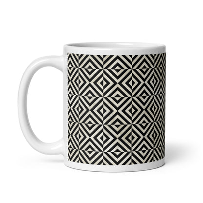 Axiom Facet ceramic coffee mug - 11 oz - handle on left