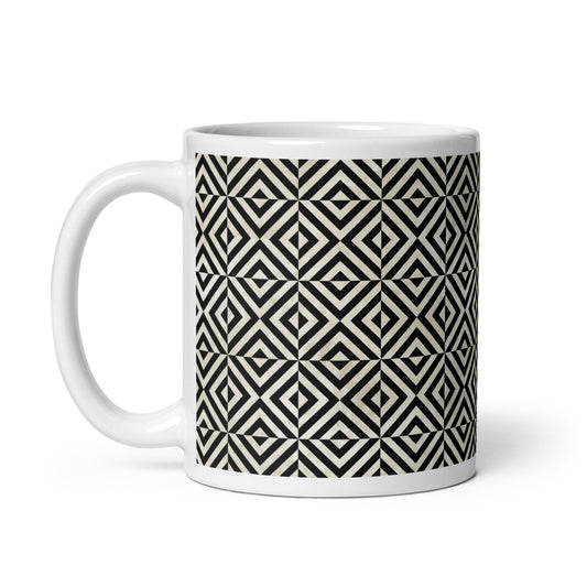 Axiom Facet ceramic coffee mug - 11 oz - handle on left