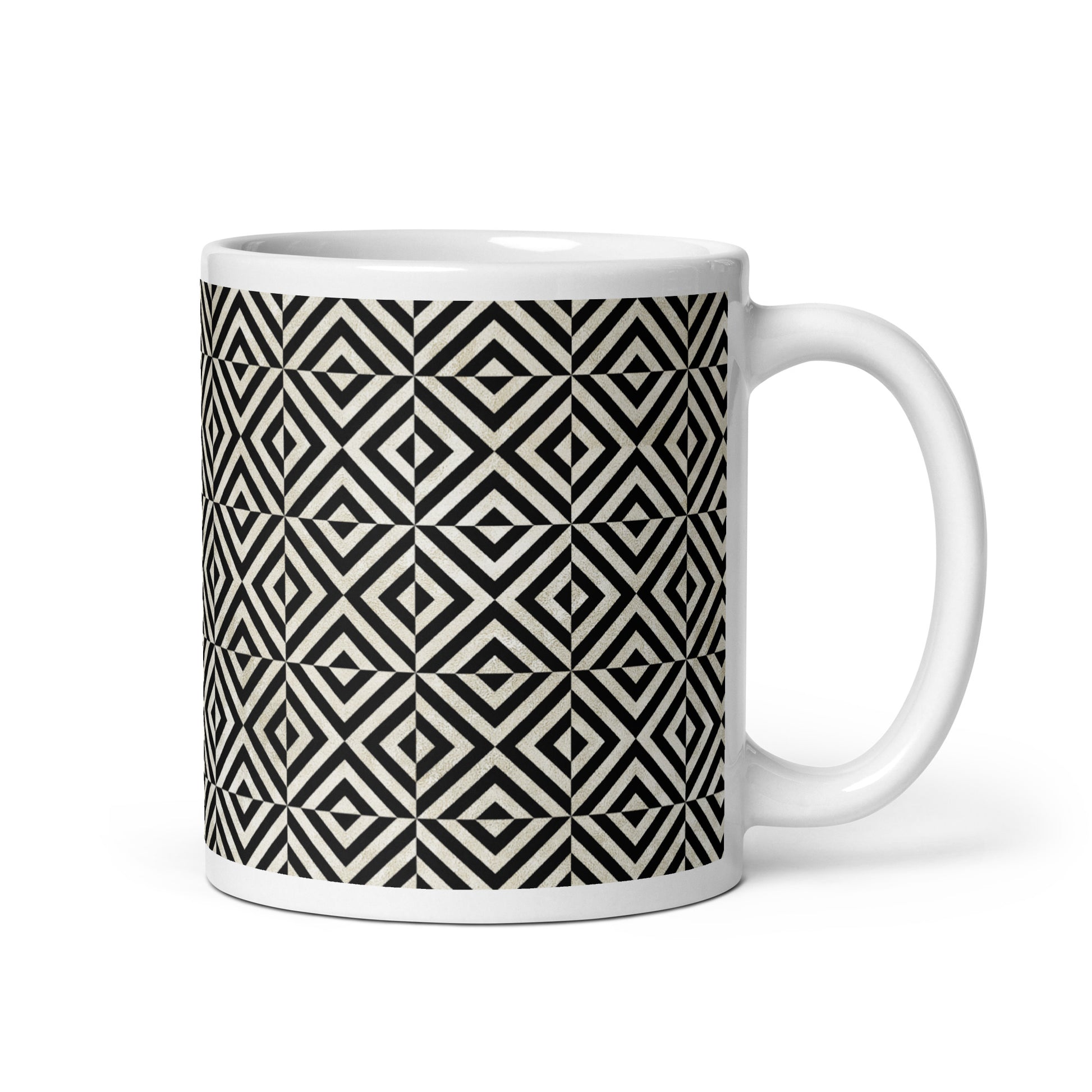 Axiom Facet ceramic coffee mug - 11 oz - handle on right