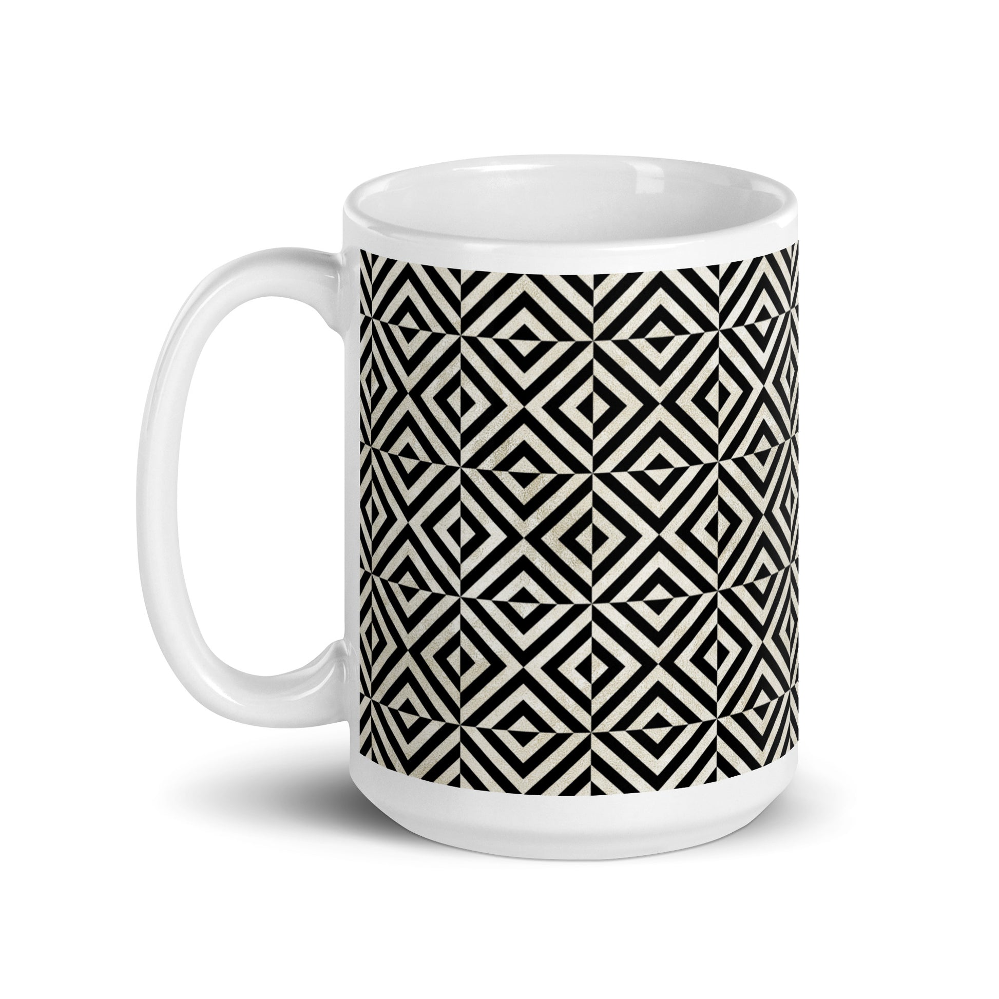 Axiom Facet ceramic coffee mug - 15 oz - handle on left