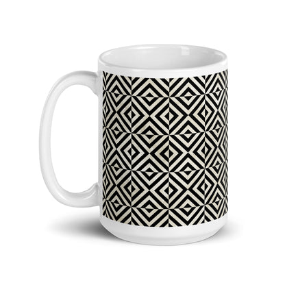 Axiom Facet ceramic coffee mug - 15 oz - handle on left