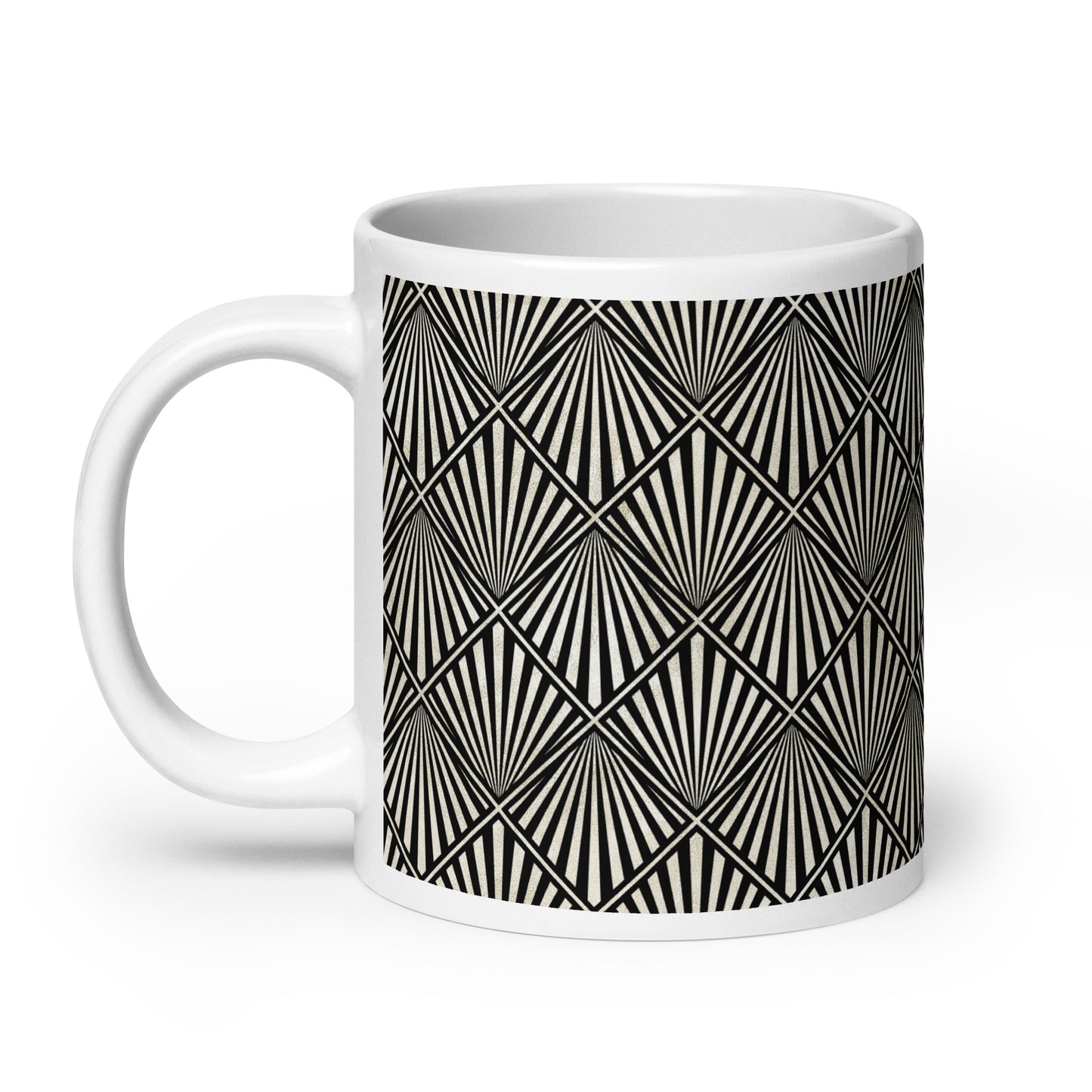 Axiom Fan ceramic coffee mug - 20 oz - handle on left