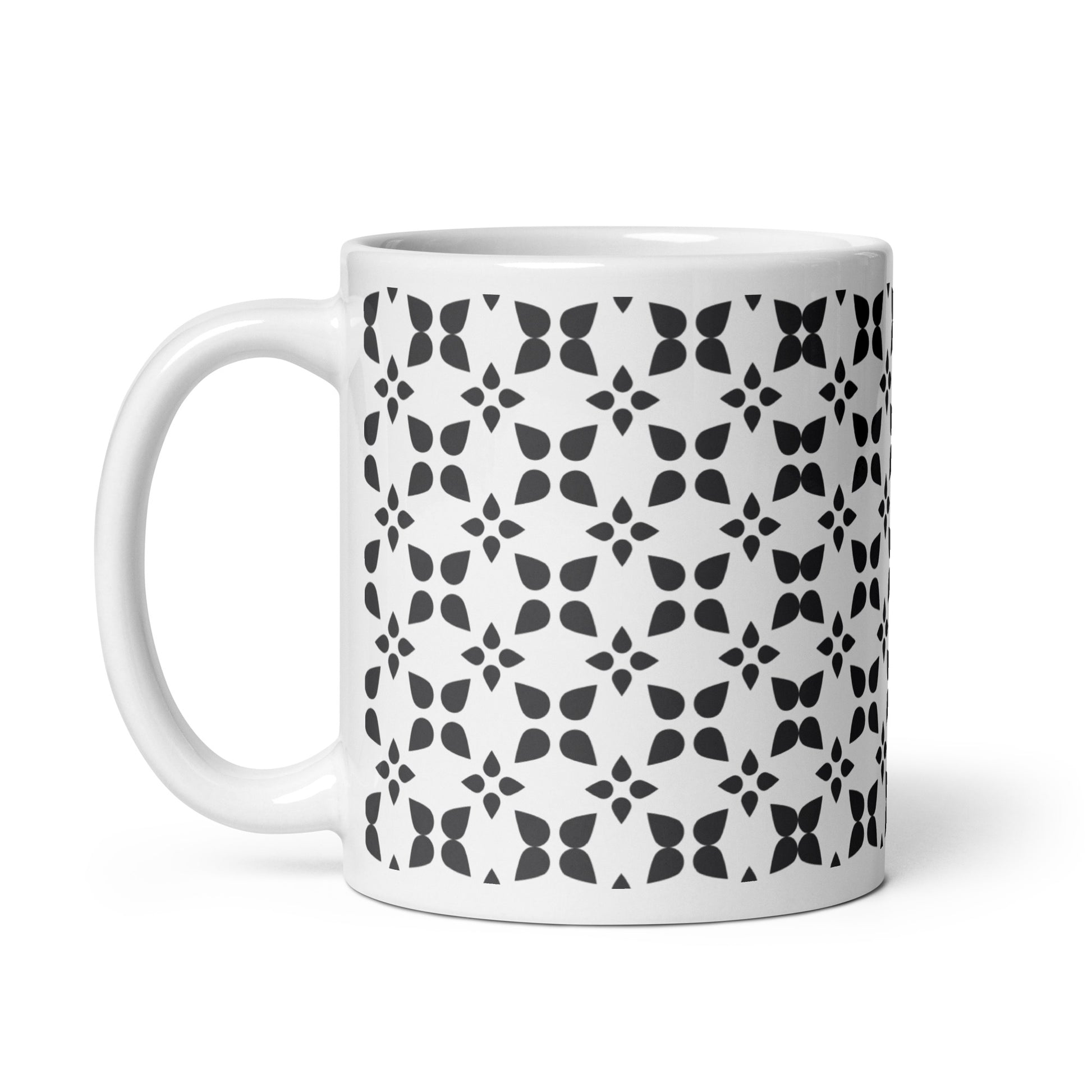 Axiom Floret ceramic coffee mug - 11 oz - handle on left