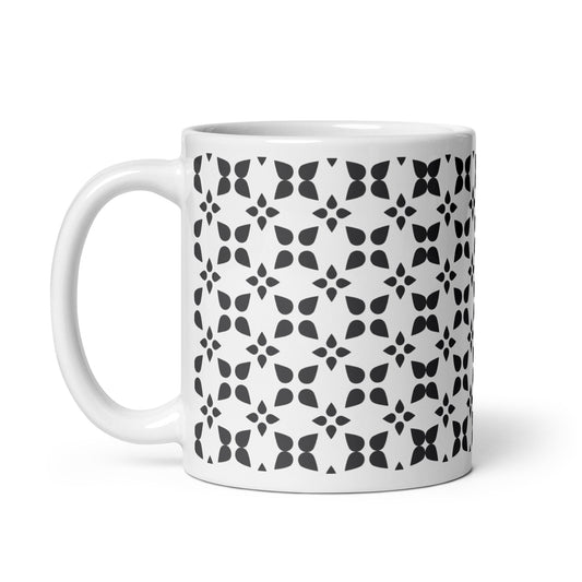 Axiom Floret ceramic coffee mug - 11 oz - handle on left
