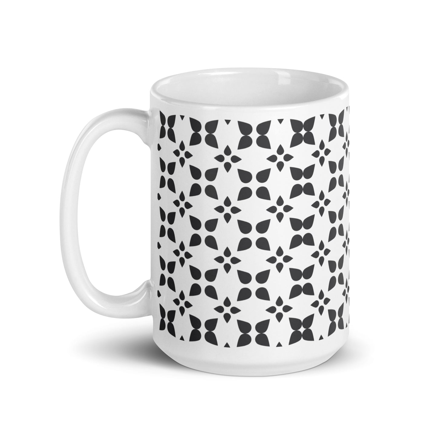 Axiom Floret ceramic coffee mug - 15 oz - handle on left