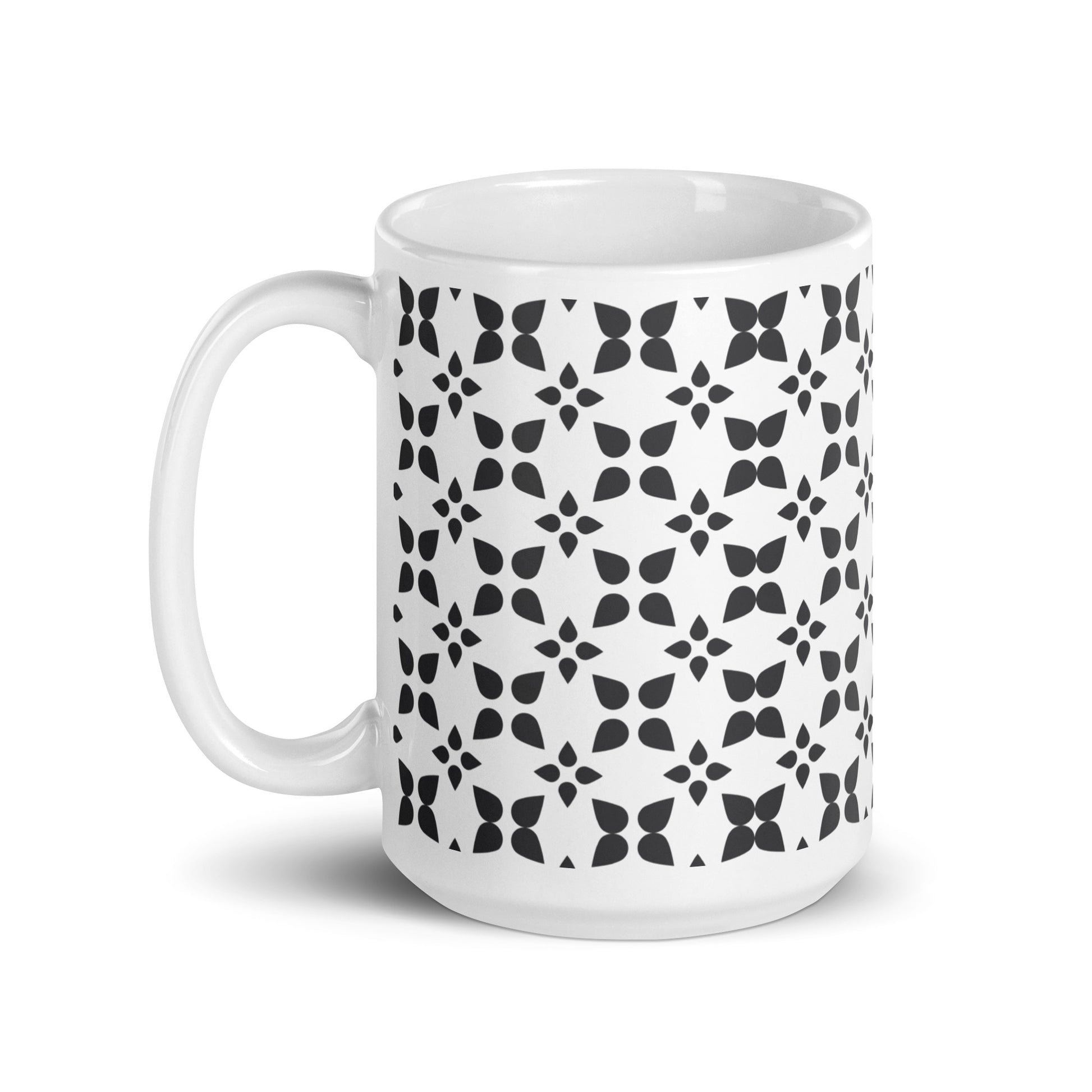 Axiom Floret ceramic coffee mug - 15 oz - handle on left