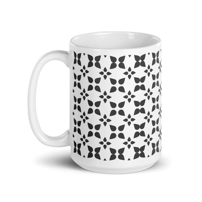 Axiom Floret ceramic coffee mug - 15 oz - handle on left