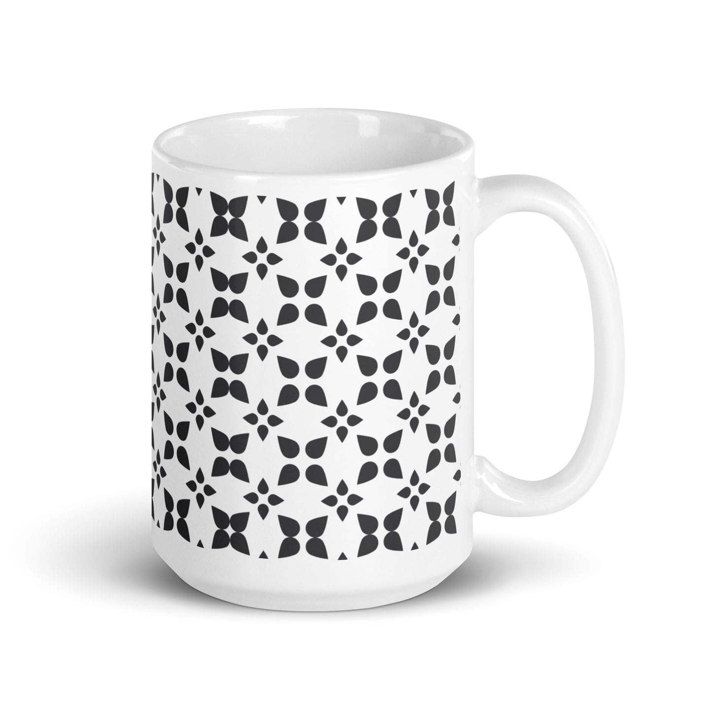 Axiom Floret ceramic coffee mug - 15 oz - handle on right
