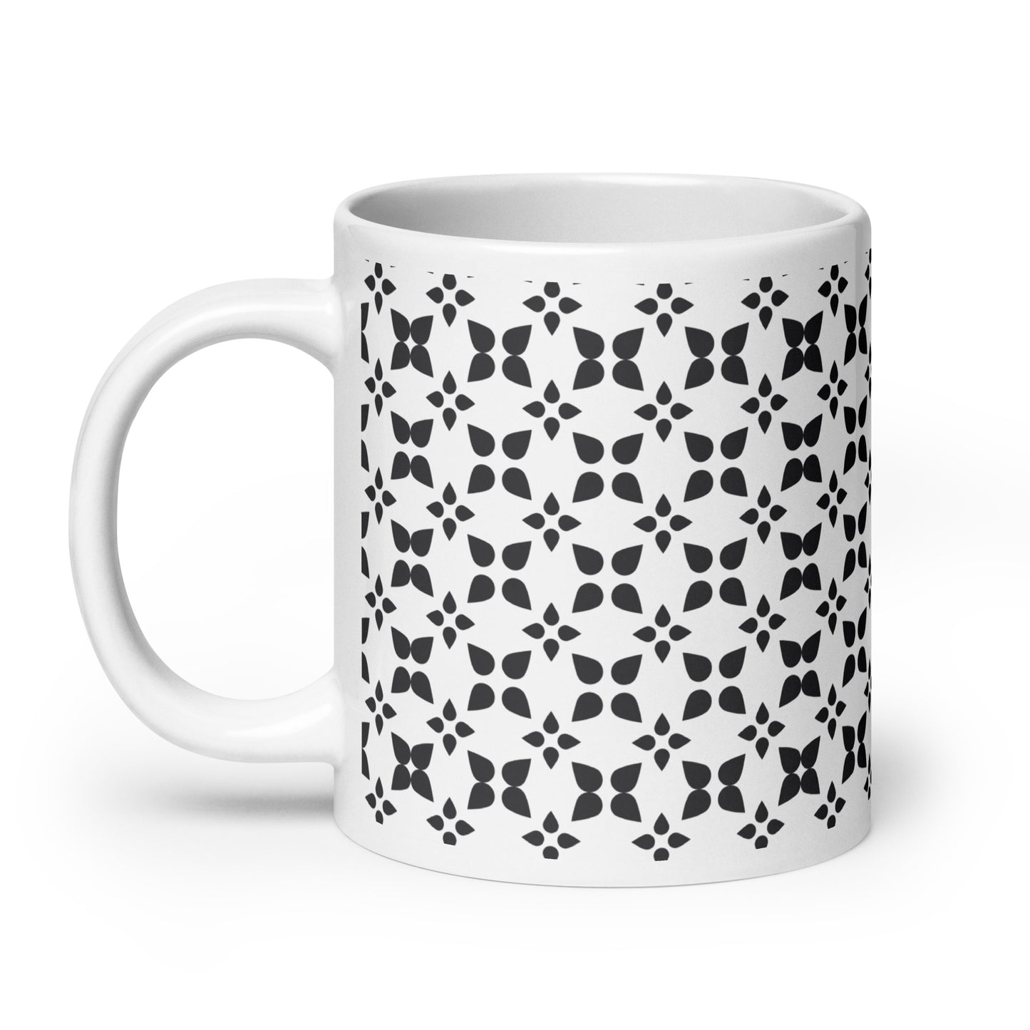 Axiom Floret ceramic coffee mug - 20 oz - handle on left