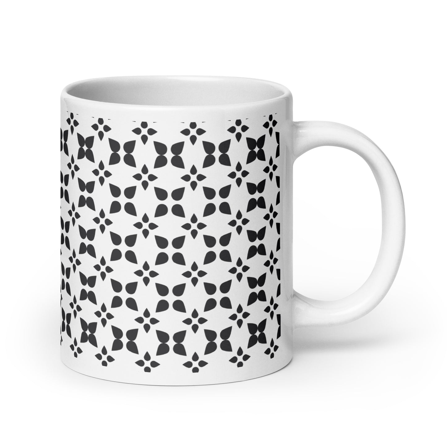 Axiom Floret ceramic coffee mug - 20 oz - handle on right