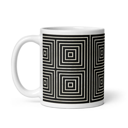 Axiom Frame ceramic coffee mug - 11 oz - handle on left