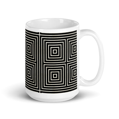 Axiom Frame ceramic coffee mug - 15 oz - handle on right