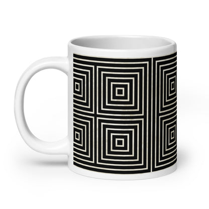 Axiom Frame ceramic coffee mug - 20 oz - handle on left