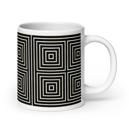 Axiom Frame ceramic coffee mug - 20 oz - handle on right