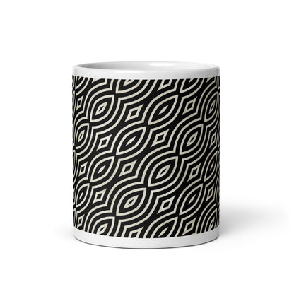 Axiom Iris ceramic coffee mug - 11 oz - front view