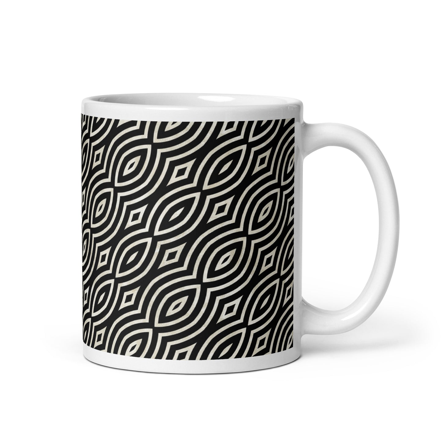 Axiom Iris ceramic coffee mug - 11 oz - handle on right