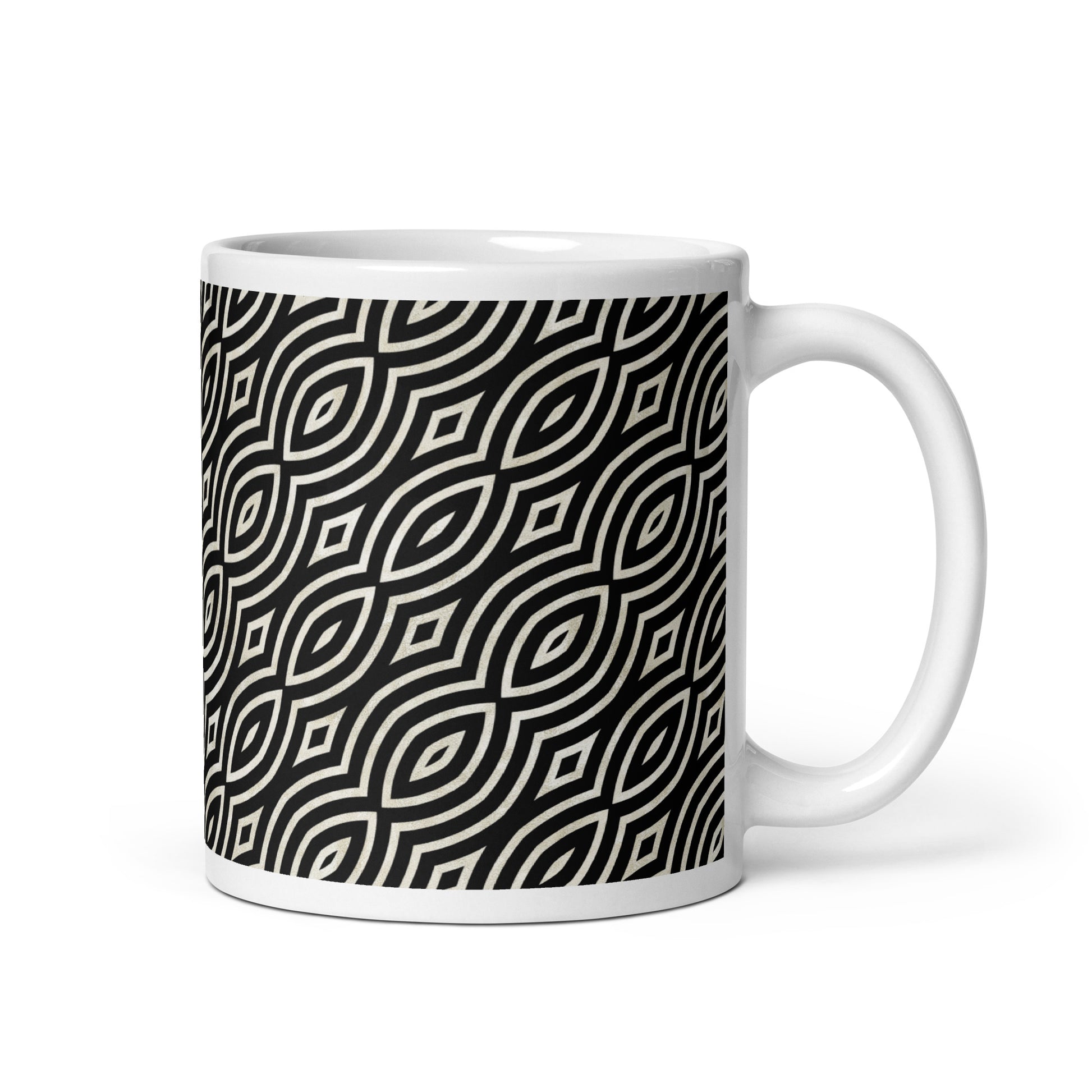 Axiom Iris ceramic coffee mug - 11 oz - handle on right