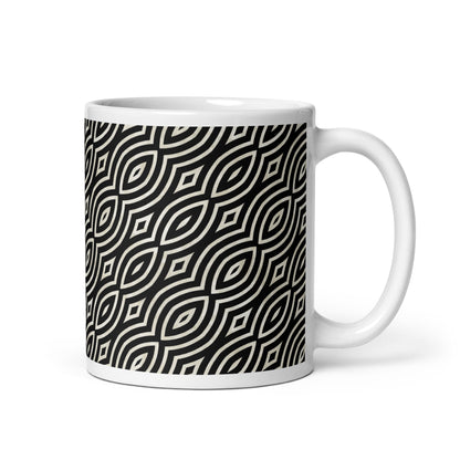 Axiom Iris ceramic coffee mug - 11 oz - handle on right