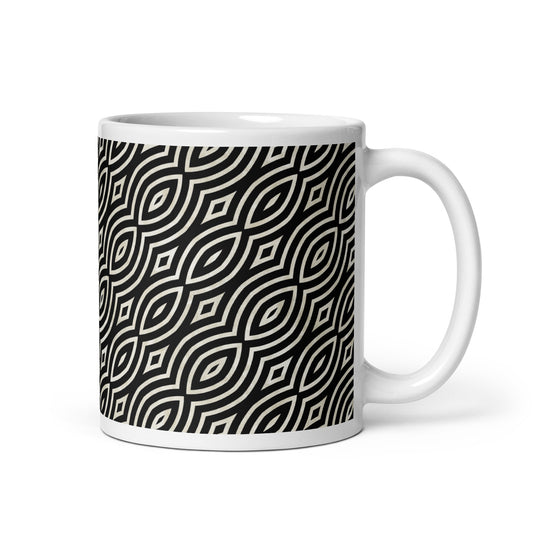 Axiom Iris ceramic coffee mug - 11 oz - handle on right
