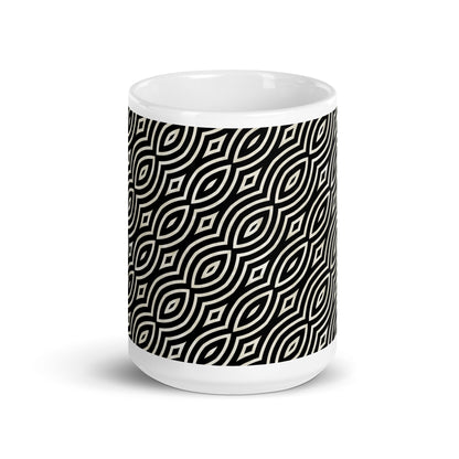 Axiom Iris ceramic coffee mug - 15 oz - front view
