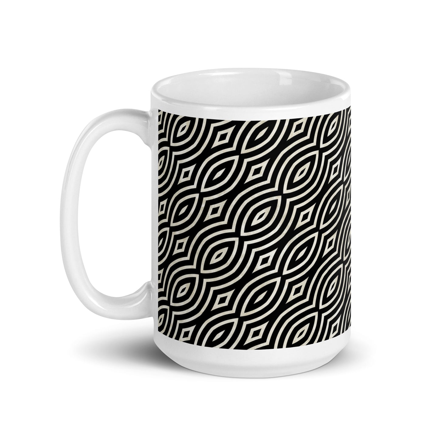 Axiom Iris ceramic coffee mug - 15 oz - handle on left