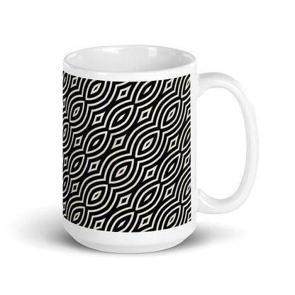 Axiom Iris ceramic coffee mug - 15 oz - handle on right
