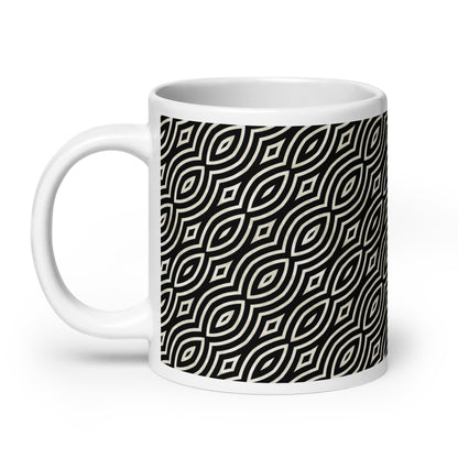 Axiom Iris ceramic coffee mug - 20 oz - handle on left
