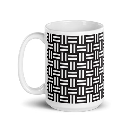 Axiom Loom ceramic coffee mug - 15 oz - handle on left