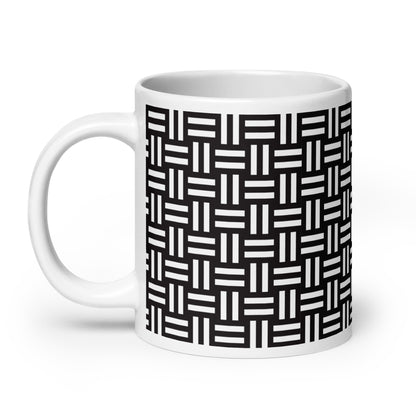 Axiom Loom ceramic coffee mug - 20 oz - handle on left
