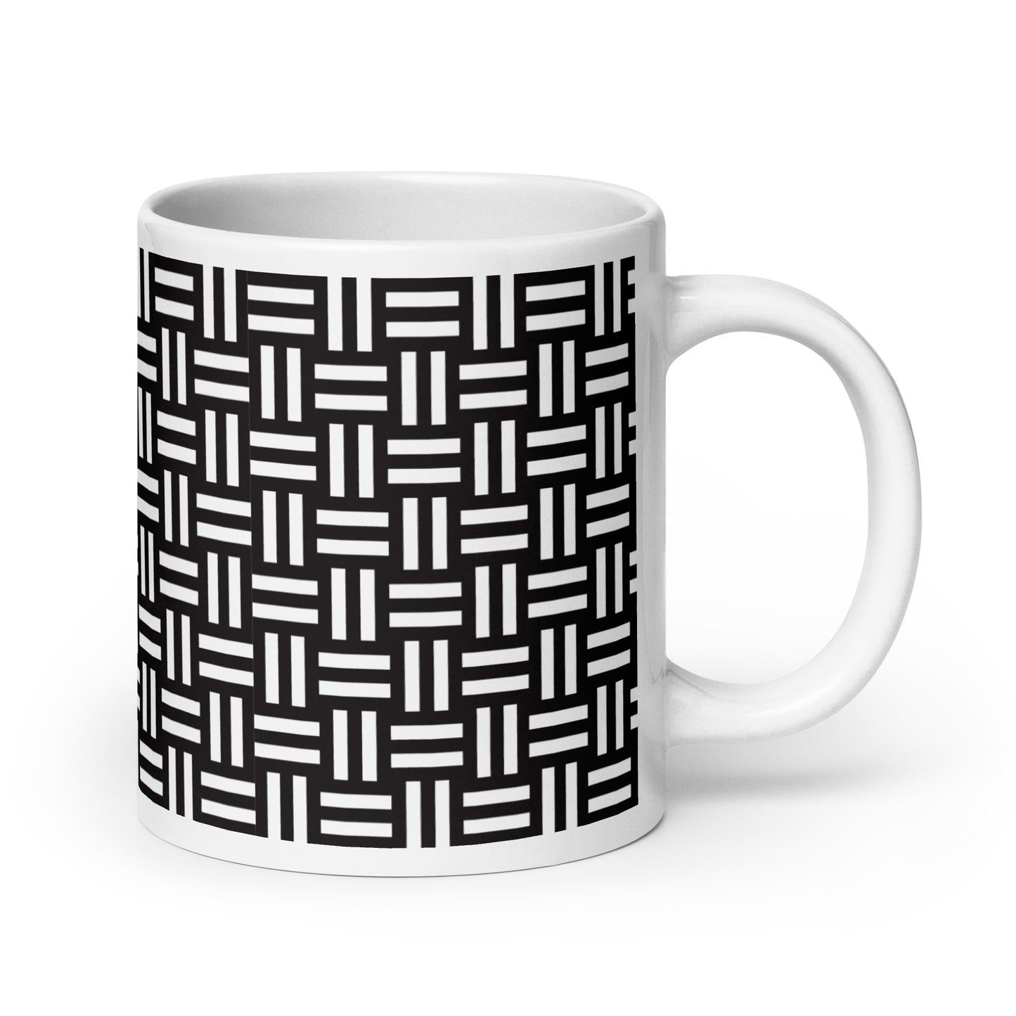Axiom Loom ceramic coffee mug - 20 oz - handle on right