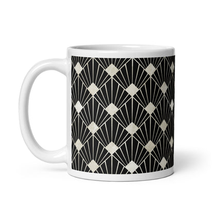 Axiom Palm ceramic coffee mug - 11 oz - handle on left