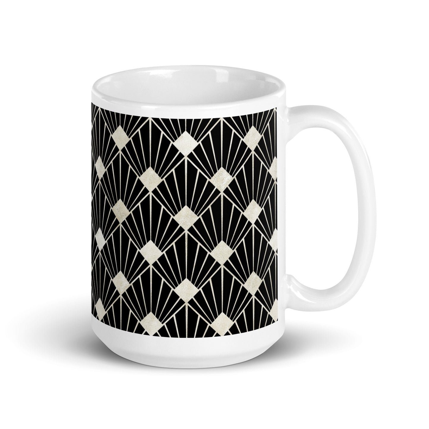 Axiom Palm ceramic coffee mug - 15 oz - handle on right