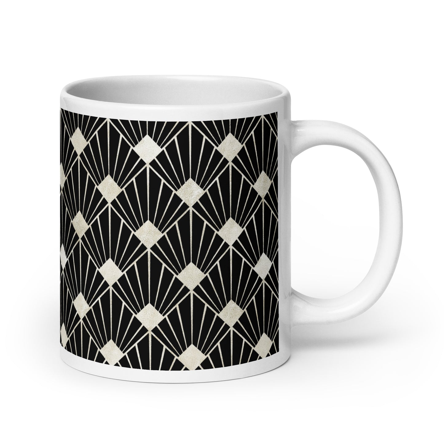Axiom Palm ceramic coffee mug - 20 oz - handle on right