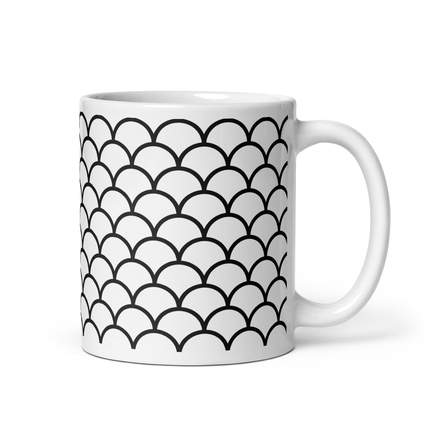 Axiom Scale ceramic coffee mug - 11 oz - handle on right