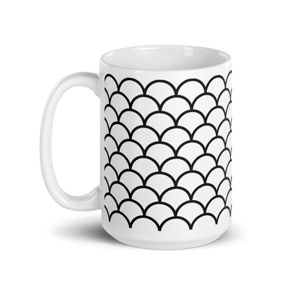 Axiom Scale ceramic coffee mug - 15 oz - handle on left