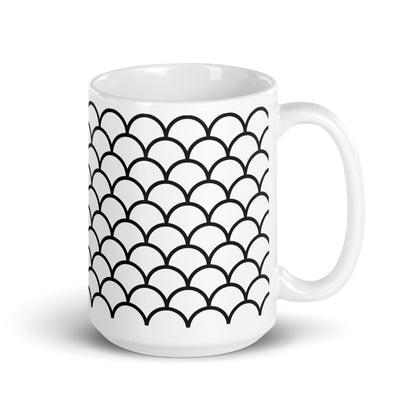 Axiom Scale ceramic coffee mug - 15 oz - handle on right