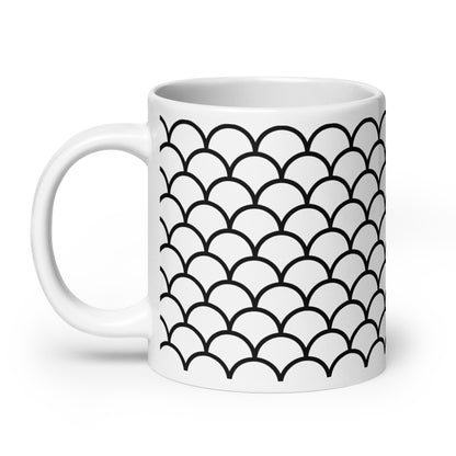 Axiom Scale ceramic coffee mug - 20 oz - handle on left