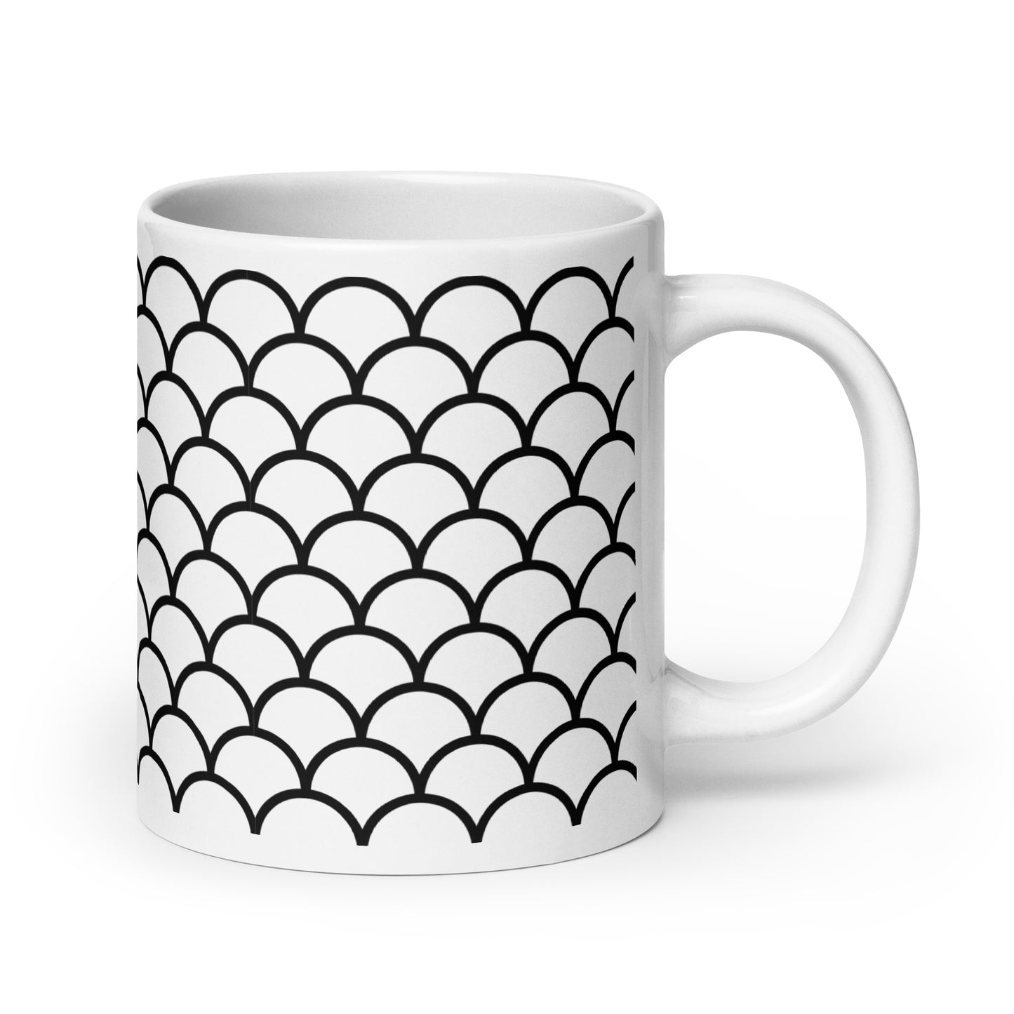 Axiom Scale ceramic coffee mug - 20 oz - handle on right