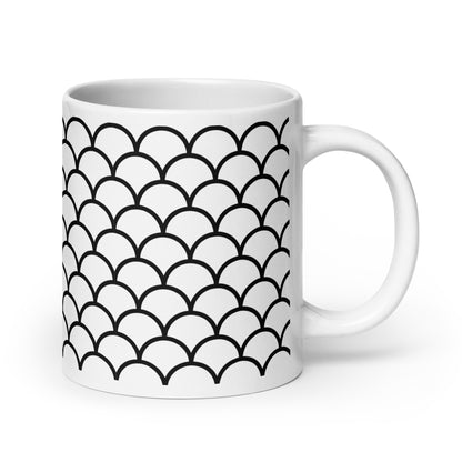 Axiom Scale ceramic coffee mug - 20 oz - handle on right