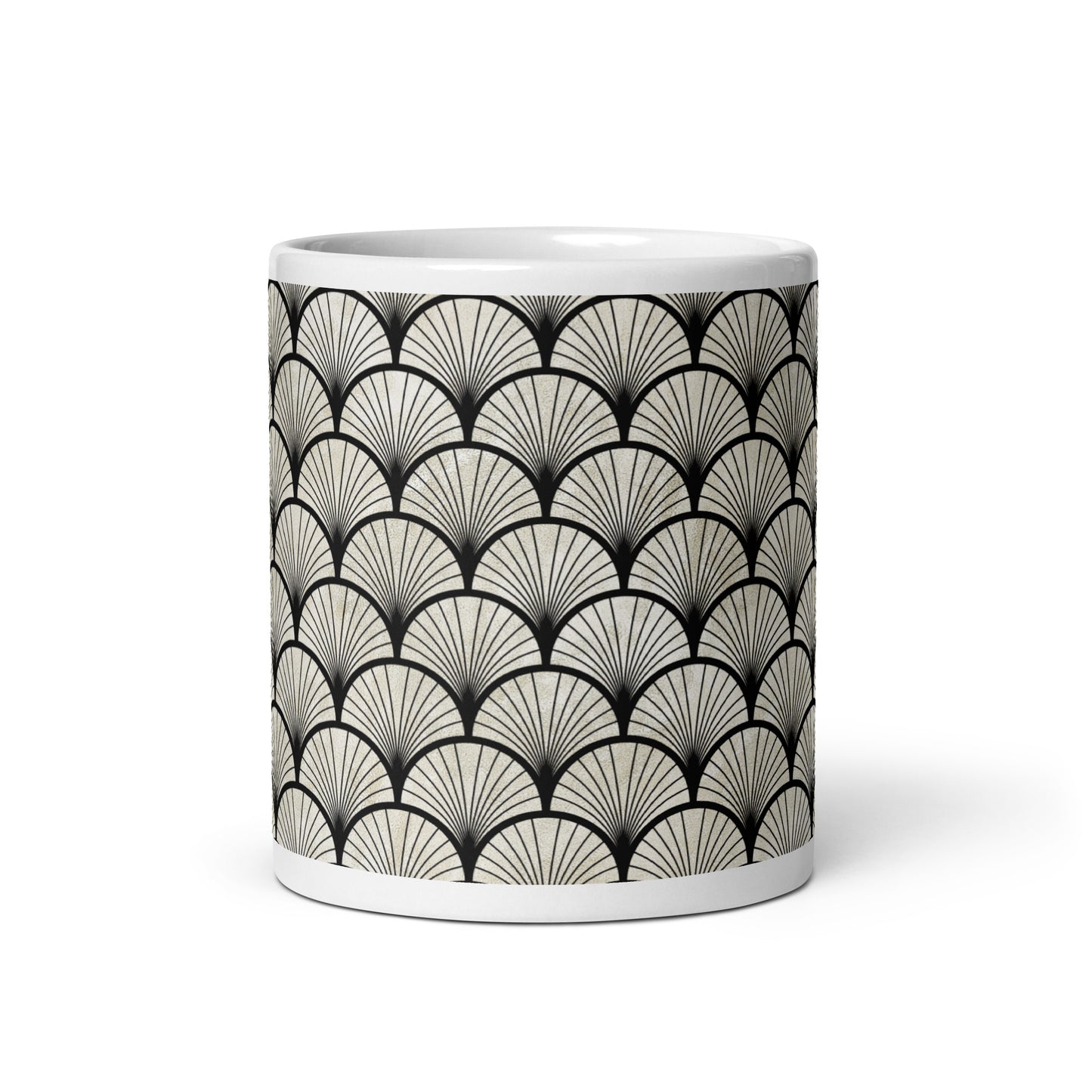Axiom Shell ceramic coffee mug - 11 oz - front view