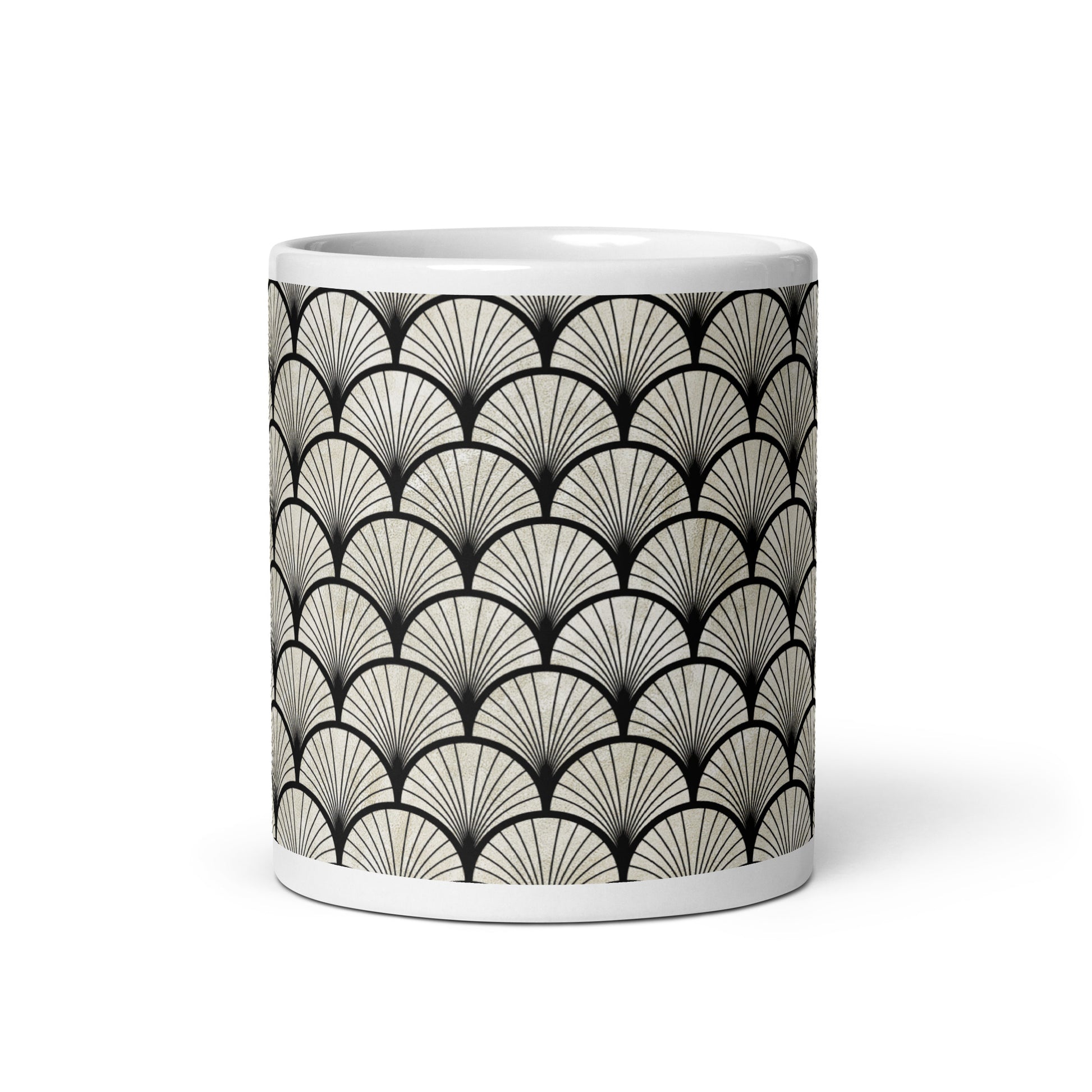 Axiom Shell ceramic coffee mug - 11 oz - front view