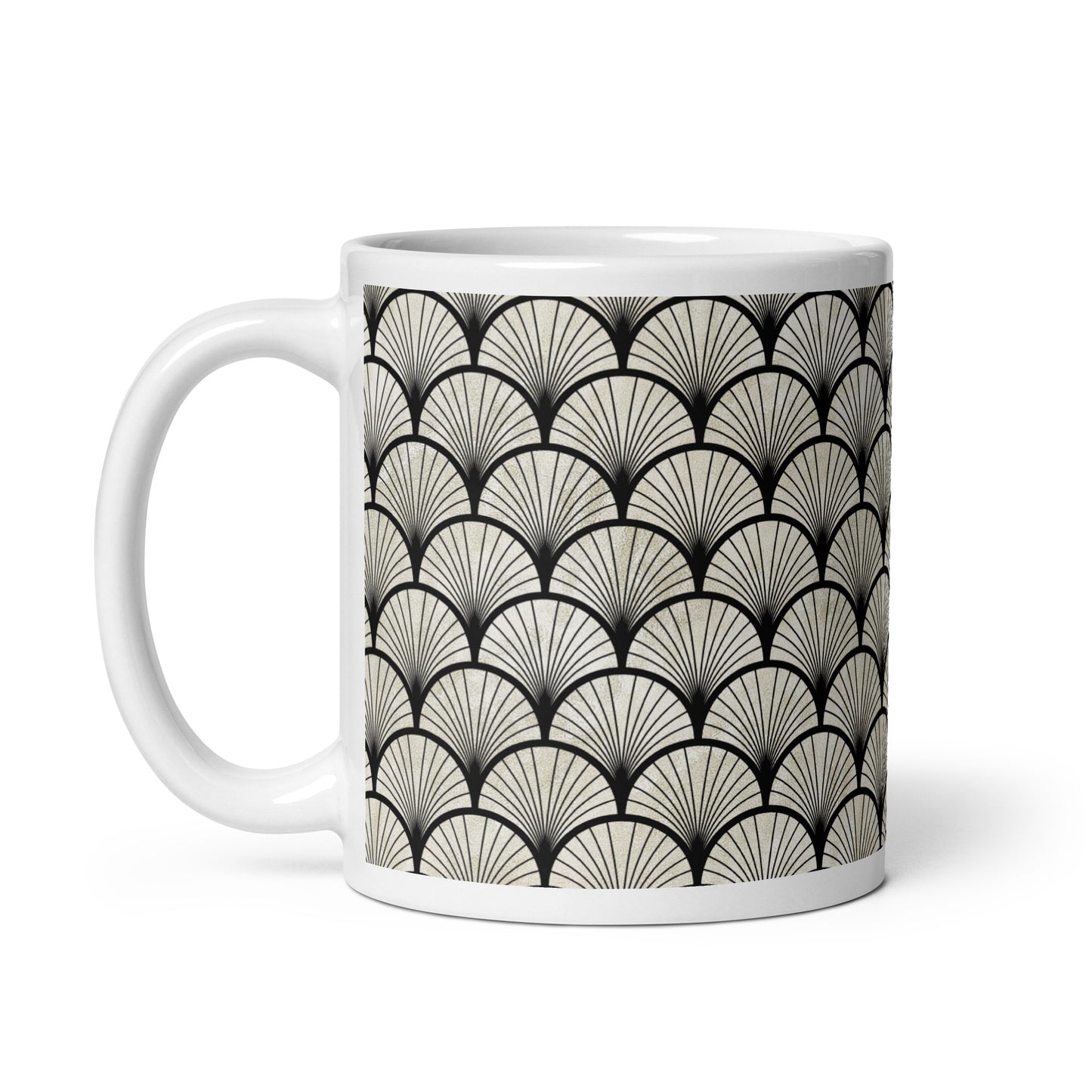 Axiom Shell ceramic coffee mug - 11 oz - handle on left