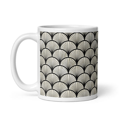Axiom Shell ceramic coffee mug - 11 oz - handle on left