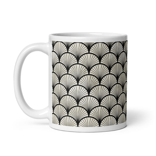 Axiom Shell ceramic coffee mug - 11 oz - handle on left
