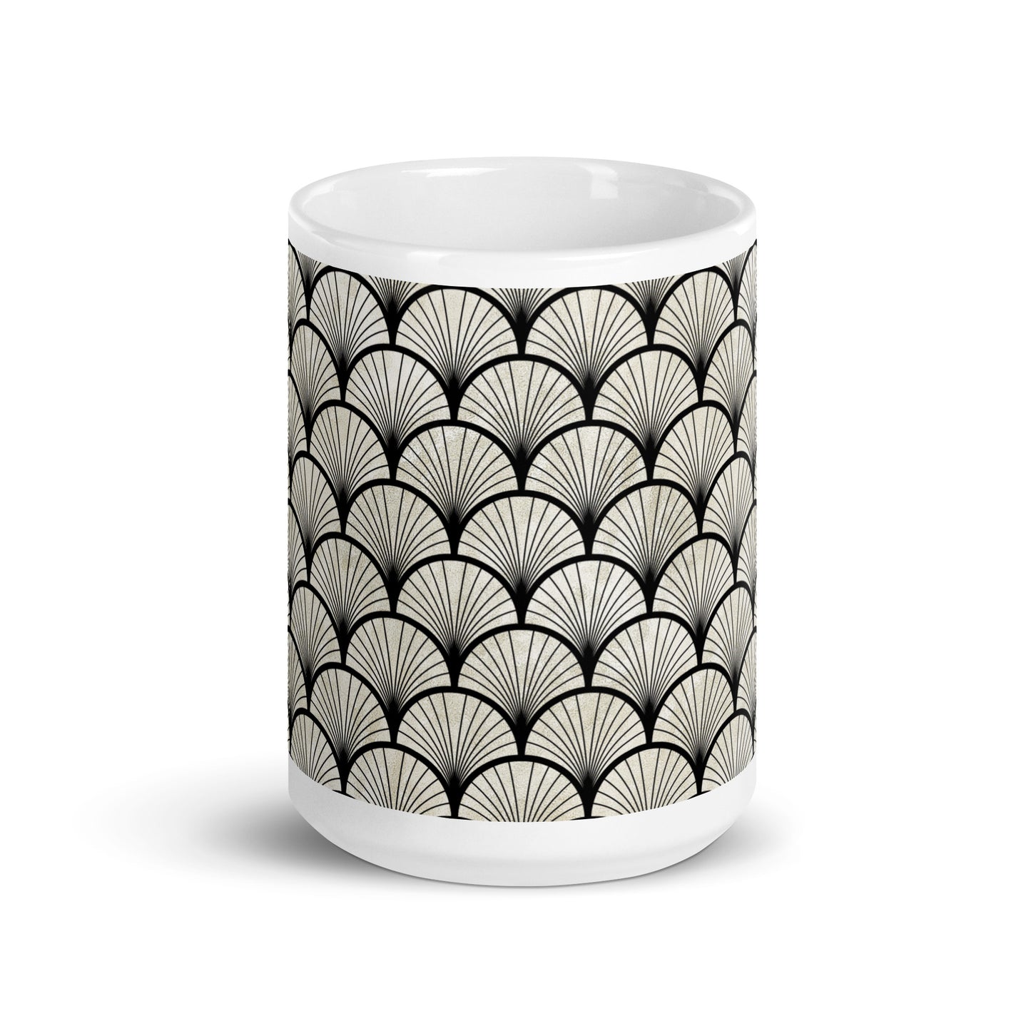 Axiom Shell ceramic coffee mug - 15 oz - front view