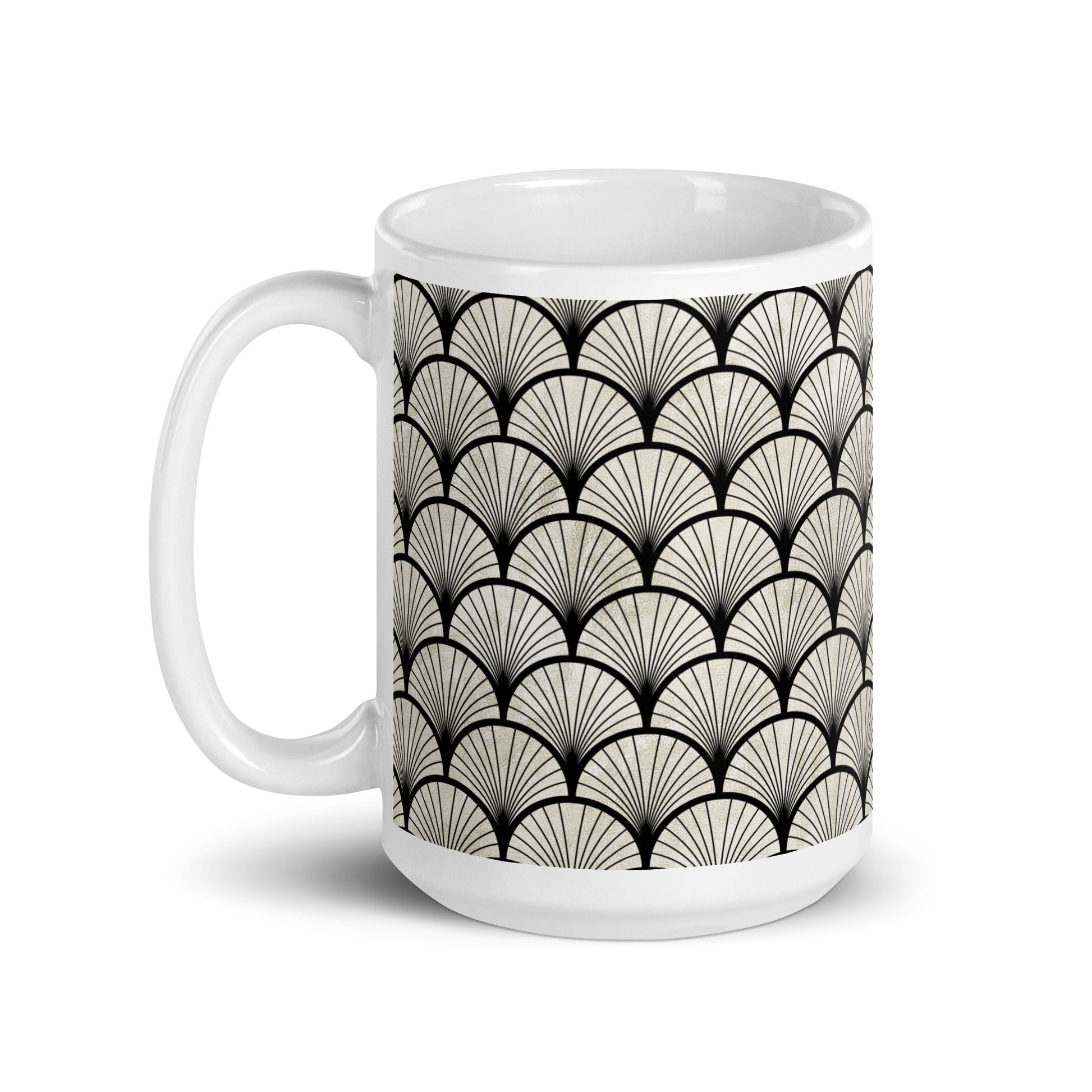 Axiom Shell ceramic coffee mug - 15 oz - handle on left
