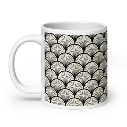 Axiom Shell ceramic coffee mug - 20 oz - handle on left