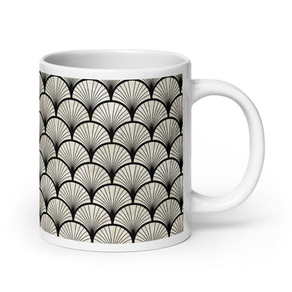 Axiom Shell ceramic coffee mug - 20 oz - handle on right